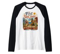 First Time’ in San Juan Puerto Rico Adventure Raglan Baseball Tee