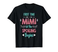 First Time Mimi Let the Spoiling Begin Proud Grandma Value Graphic T-Shirt, Men, Black, L