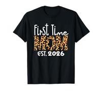 First Time Mom Est. 2026 Leopard T-Shirt