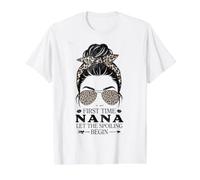 First Time Nana Let the Spoiling Begin Proud Grandma Value Graphic T-Shirt, Men, White, L