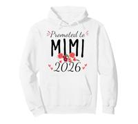First Time Promoted To Mimi Est 2026 Floral Announcement Pullover Hoodie