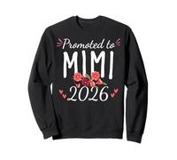 First Time Promoted To Mimi Est 2026 Floral Announcement Sweatshirt