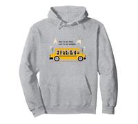 First to See Them, Last to Say Goodbye: School Bus Driver Pullover Hoodie, Adult Unisex, Heather Grey, XXL