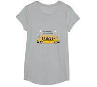 First to See Them, Last to Say Goodbye: School Bus Driver T-Shirt, Girls, Heather Grey, XS