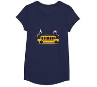 First to See Them, Last to Say Goodbye: School Bus Driver T-Shirt, Girls, Navy, Small