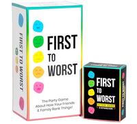 FIRST TO WORST Party Game + After Dark Expansion Set - Card Game About How Your Friends & Family Rank Things, Stocking Stuffers & Board Games Night with Polarizing Priorities