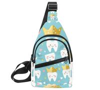 First Tooth Chest Daypack Crossbody Backpack for Women Men