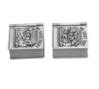 First Tooth Keepsake Box Set, Premium Zinc Alloy Baby Tooth Storage Box with Soft Blue Velvet Lining for Cherished First Tooth and Curl Memories