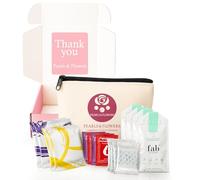 First & Travel Period Kit - 17-Piece Menstrual Care Gift Set with Pads, Liners, Wipes, Disposal Bags & Reusable Pouch - Gift-Ready Hygiene Kit for Women & Teens