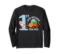 First Trip Around The Sun Toddler 1st Birthday One Year Old Long Sleeve T-Shirt