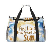 First Trip Around The Sun Watercolor Planets and Stars Waterproof Weekender Bags Duffel Bag Large Carry On Hand Luggage Bags Foldable Tote Bag for Travel Sports Gym Dance