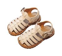 First Walking Shoes Girls and Boys, Soft Children's Shoes, Sandals, Barefoot Shoes, Closed-Toe Sandals, Crawling Shoes, Slippers Leather, Baby Shoes, White, 10 UK Child