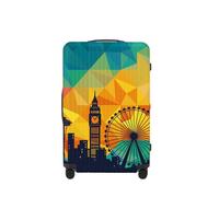 FIRST WAY Luggage Cover Protector - Anti-Scratch Suitcase Cover for Travel - Protects Against Dirt and Wear, Modern City, L(27"-30" Suitcase)