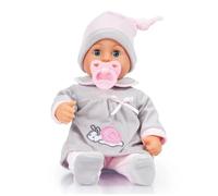 Bayer Design Baby Doll Interactive doll, talking, sounds, soft body, bottle, dummy, 38cm