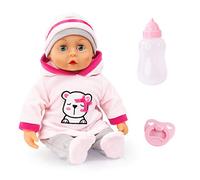 First Words Baby Interactive doll, Sleeping Eyes, talking, sounds, soft body, bottle, dummy