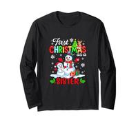 First Xmas As A Sister Cute Snowmen Family Expecting Baby Long Sleeve T-Shirt