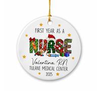 First Year As A Nurse Xmas Hanging Ornament Double Sided Christmas Tree Hanging Ornament Beautiful Christmas Decorations For Party Home Decor Wedding