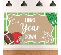 First Year Down Backdrop - Football First Bday Decor, 1st Year Down Birthday Party Decorations 5 * 3ft