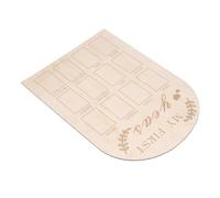 First Year Photo Board wear Aspen wood, perfectly preserves baby's precious moments for newborn baby shower with milestone cards