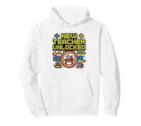 First Year Teacher One Level Complete Illustration Badge Up Pullover Hoodie