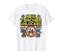 First Year Teacher One Level Complete Illustration Badge Up T-Shirt