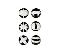 FIRST4MAGNETS Assorted Domed Circular Office Magnets-Graphic (1 Set of 6)