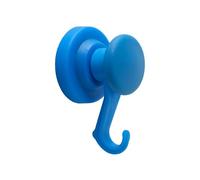 FIRST4MAGNETS Blue Rubber Coated Neodymium Magnet with Swivel Hook for Holding Rope, Wires and Clothing - 43mm Dia