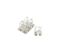 FIRST4MAGNETS Clear Plastic Magnetic Hooks - 1 in. x 3/4 in. x 1-9/16 in. - 4.41lbs Pull (Pack of 5)
