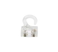 FIRST4MAGNETS Clear Plastic Magnetic Hooks - 2kg Pull (26 x 19 x 38mm) (Pack of 1)