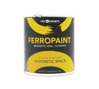 FIRST4MAGNETS FerroPaint® Charcoal Magnetic Paint for Walls, Bedroom, Office, Kitchen, Playroom, Classroom, DIY and Renovation - 0.5 Litres - 2 Tins