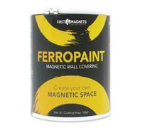 FIRST4MAGNETS FerroPaint® Charcoal Magnetic Paint for Walls, Bedroom, Office, Kitchen, Playroom, Classroom, DIY and Renovation - 5 Litre - 2 Tins