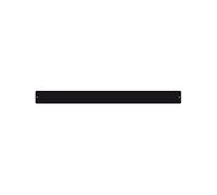 FIRST4MAGNETS Large Rectangular Board/Strip c/w 12 Magnets-Black (700 x 60mm), Metal, Silver, 40 x 20 x 5 cm