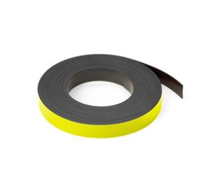 FIRST4MAGNETS MagFlex® Lite Flexible Matt Yellow Magnetic Gridding Tape for Whiteboards, Noticeboards or Filing Cabinets - 12.7mm Wide - 5m Length