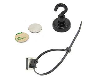 FIRST4MAGNETS Magnetic Life Hack Pack for Home, Office, Kitchen, Classroom, Workshop, Garage and Shed - Includes Magnetic Cable Tie, Neodymium Hook Magnet & Adhesive Discs