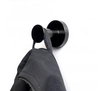 FIRST4MAGNETS Magnetic Multi-Purpose Hooks - No Tools Required - Use with Any Ferrous Surface or Included Adhesive-Backed Steel Discs - Perfect for Coats, Hats and Bags (Pack of 2) (Black)