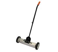 FIRST4MAGNETS Magnetic Sweeper - Sweeps Ferrous Objects, Nails, Screws Quickly with Switchable Release for Easy Clean - 22" wide