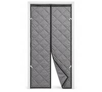 FIRST4MAGNETS Magnetic Thermal Insulated Door Curtain, Wind, Cold and Noise Proof, Pet Friendly, Suitable for air-Conditioned Rooms, Heating, Kitchens, and Living Rooms (90cm x 210cm) - Grey