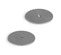 FIRST4MAGNETS Nickel Plated Countersunk Mild Steel Disc for Using Magnets, Hang Artwork or Noticeboards - 50mm Dia x 2mm Thick x 4.2mm countersunk Hole - Pack of 50