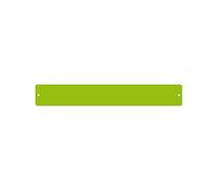 FIRST4MAGNETS Small Rectangular Board/Strip c/w 6 Magnets-Green (350 x 50mm), Metal, Silver, 40 x 20 x 5 cm