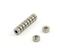 FIRST4MAGNETS SP834R-10 8.16mm O.D. x 3.5mm I.D. x 4.3mm Thick N50 Neodymium Ring Magnet C/w 6mm Dia x 0.8mm Outer Step-1.2kg Pull (Pack of 10), Set of 10 Pieces
