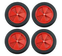 First4spares 10" Solid Wheelbarrow Slim Wheel for Garden Trolley/Barrow/Go Cart/Trailer (Pack of 4)
