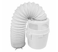 First4spares 4ft Vent Hose Condenser Bucket Wall Mount Kit for Beko Tumble Dryers (White)