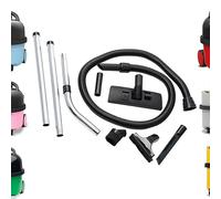 First4spares Extra Long 3 Metre Hose, Chrome Extension Rods and Floor Tool Kit for Numatic Henry Hetty etc Vacuum Cleaners (9 Piece Kit)