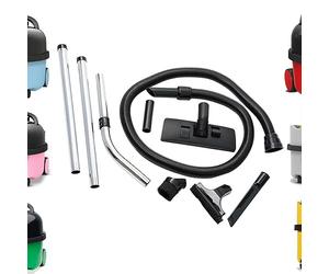 First4spares Extra Long 3 Metre Hose, Chrome Extension Rods and Floor Tool Kit for Numatic Henry Hetty etc Vacuum Cleaners (9 Piece Kit)