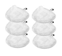 First4spares Microfibre Washable Steam Mop Pads for Quest 9-in-1 Steam Cleaners (White, Pack of 6)