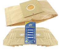 First4Spares Premium Paper Dust Bags for Samsung Cylinder Vacuum Cleaners - Pack of 10 (+Free Fresheners x5)