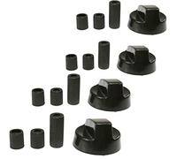 First4Spares Universal Black Control Knobs for Ovens/Cookers and Hobs, Pack of 4
