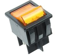 First4spares Universal Rectangular Illuminated Rocker On/Off Switch - Amber/Orange - 20 Amp 4 Pin