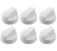First4spares Universal White Control Knobs for All Ovens, Cookers and Hobs (Pack of 6)