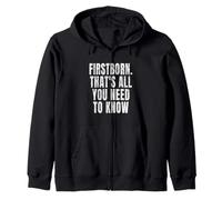 Firstborn That's All You Need To Know Oldest Child Vintage Zip Hoodie
